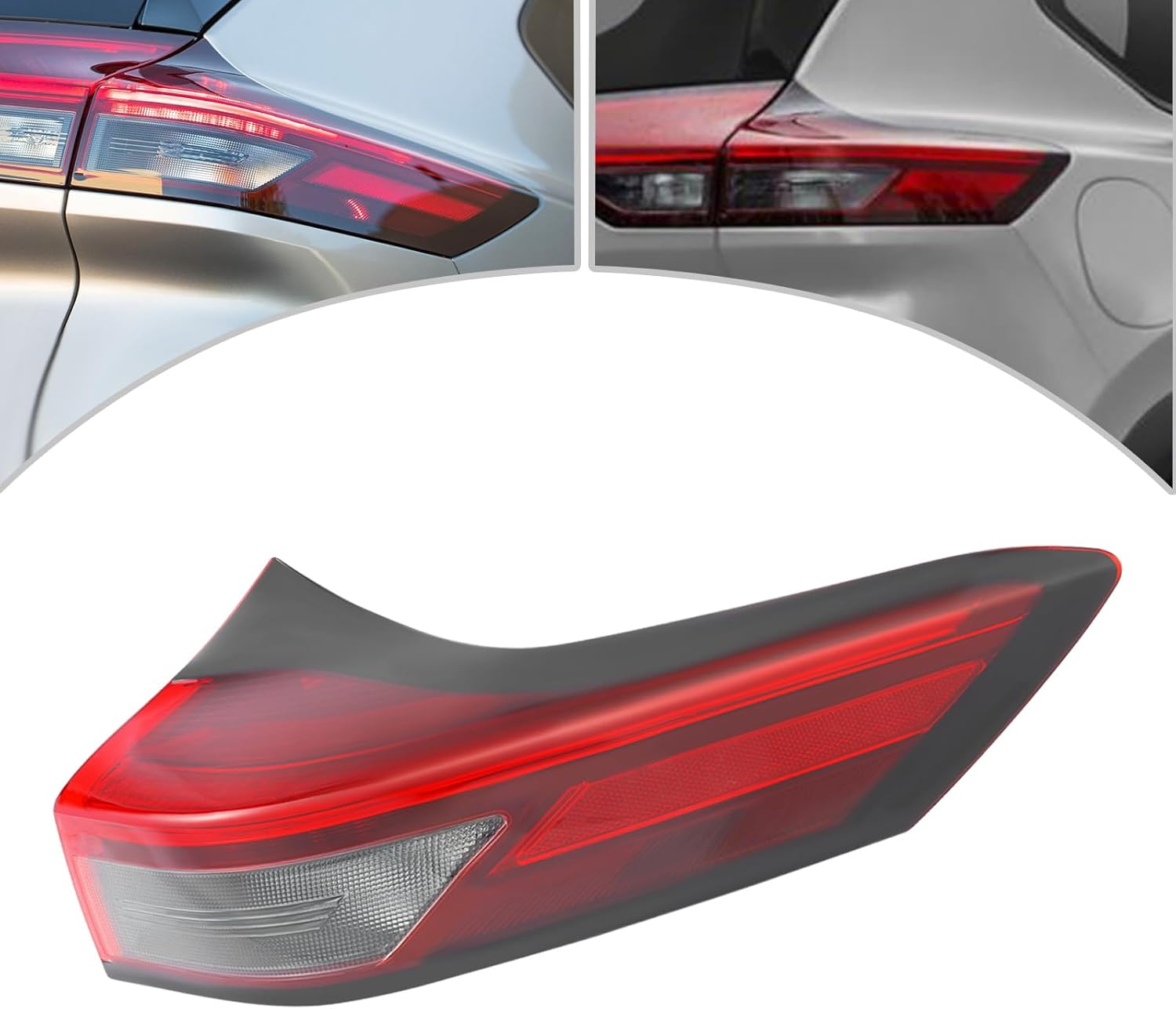 Outer LED Tail Light Assembly for 2021-2024 Nissan Rogue, Left & Right Side Direct Replacement Pair, OEM 265556RR0A & 265506RR0A (Right Passenger Side)