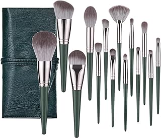 IOCCIOBB Makeup Brush 14 Brushes Set Green La...