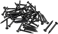 Cionyce 50pcs 0.79 Inch Black Carbon Steel Masonry Nails - Rust-Resistant for Concrete, Cement Walls & Woodworking