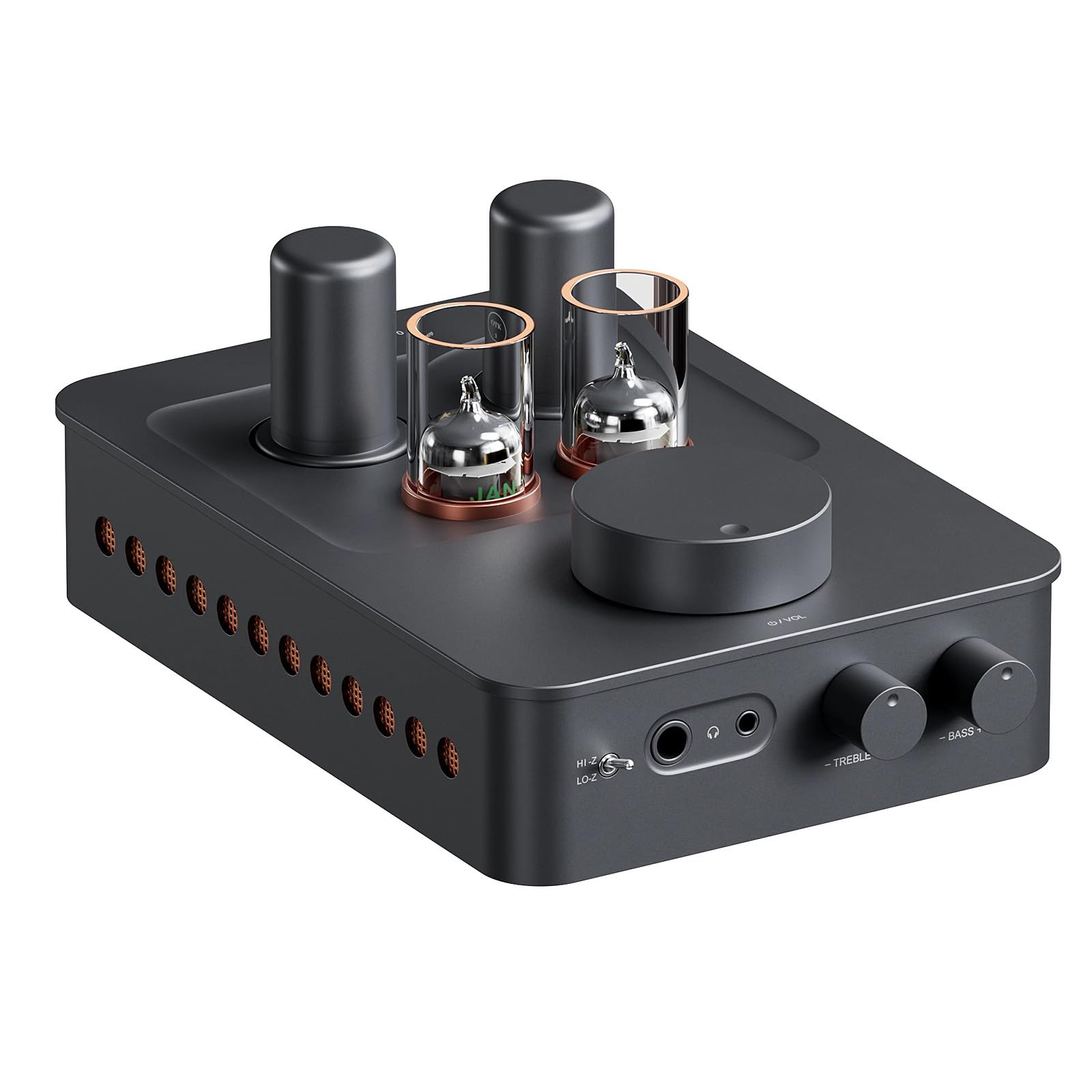 Amplificador de Auriculares de válvulas de Alta fidelidad, preamplificador de Clase A con Control de Tono, válvulas de vacío 5654W*2 y 6AC7*2, Conectores de 3,5 mm y 6,35 mm (A)
