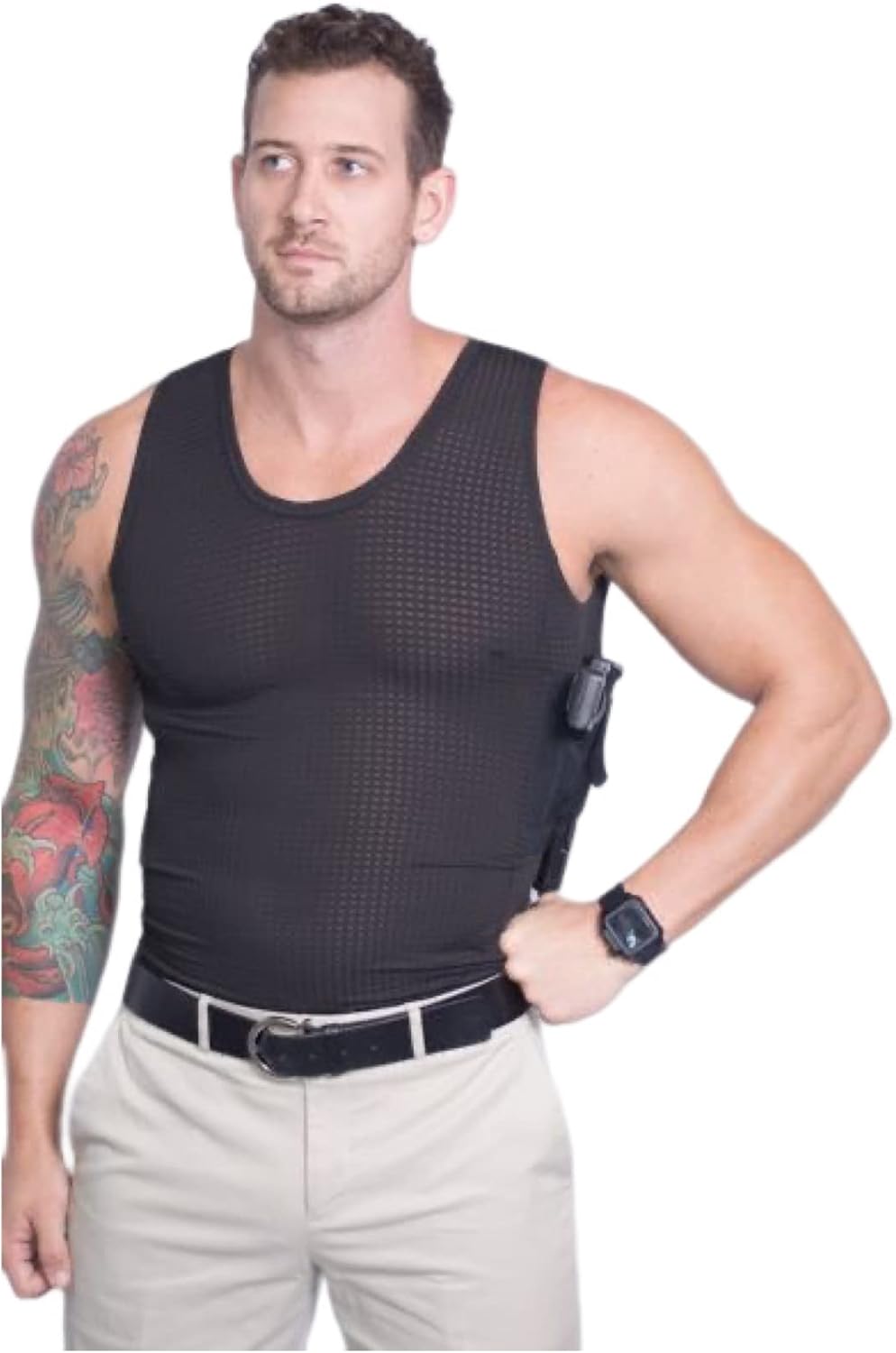 Concealed Carry Clothing Mesh Tank Top with Gun Holster CCW Tactical - Image 3