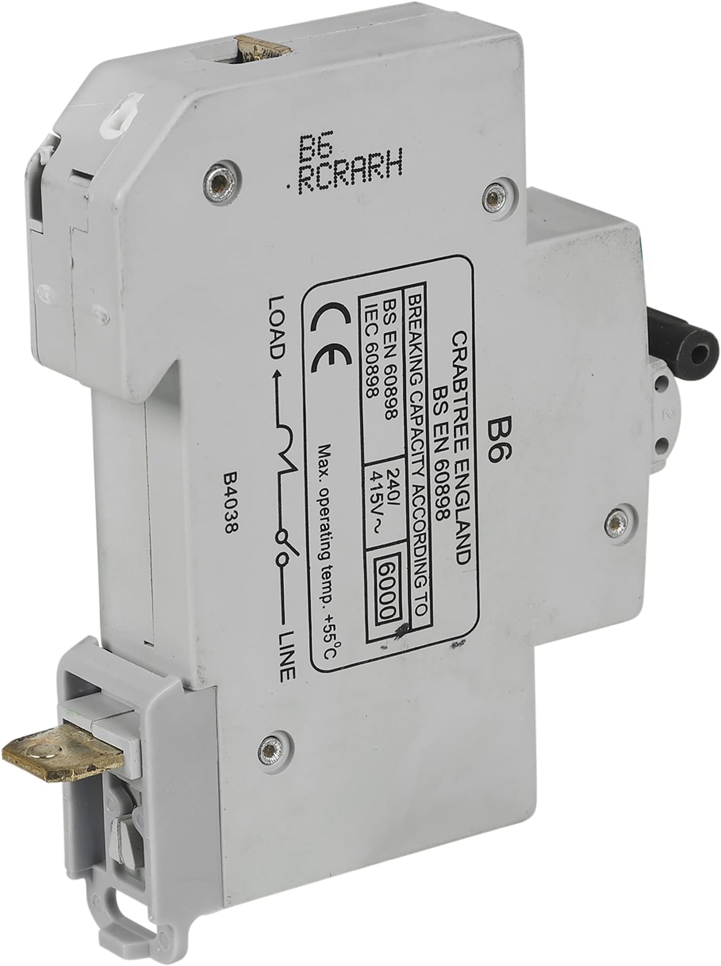 Single Pole Starbreaker MCB Circuit Breaker Type B/C Fuse Electrical (Type B 6A)