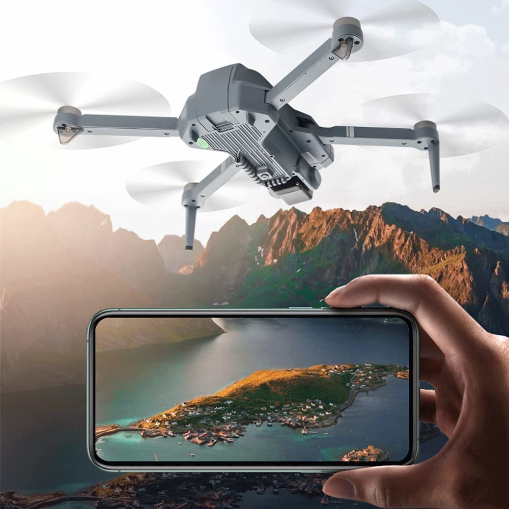 Drone GPS Pieghevole S179 con Doppia Fotocamera 4k / 6K UHD per Adulti, quadricottero con Motore brushless, modalità Senza Testa, capovolgimenti 3D, 1~3 batterie opzionali, Volo Stabile per