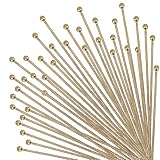 CHGCRAFT About 235Pcs 21 Gauge 60mm Length Brass Ball Head Pins Metal End Headpins Findings for Jewe
