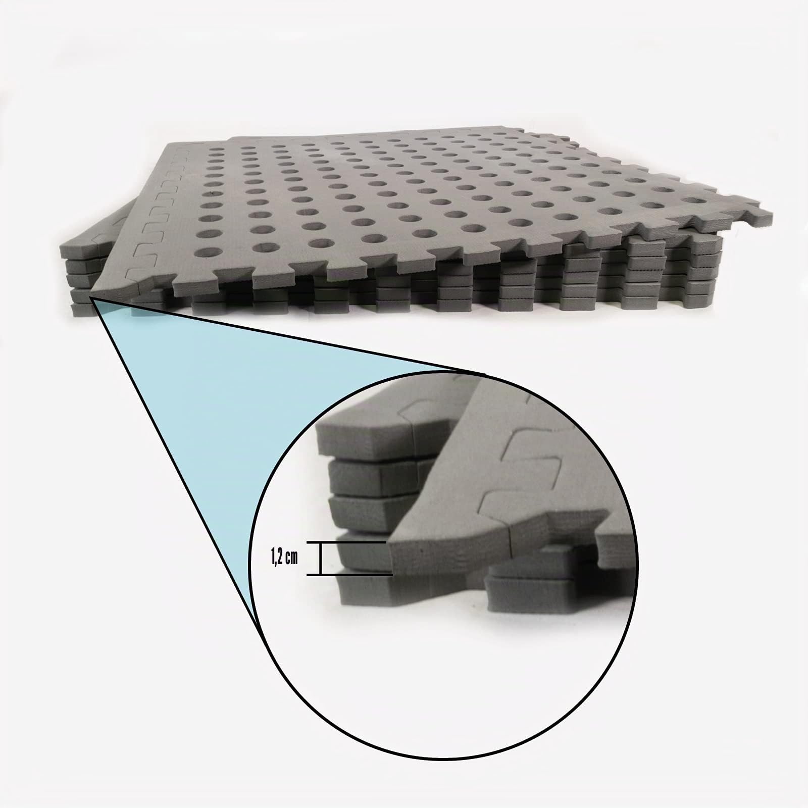 Mauk Flexible Poolmatten Bodensystem Schutzmatten Bodenschutzmatte, grau, XL