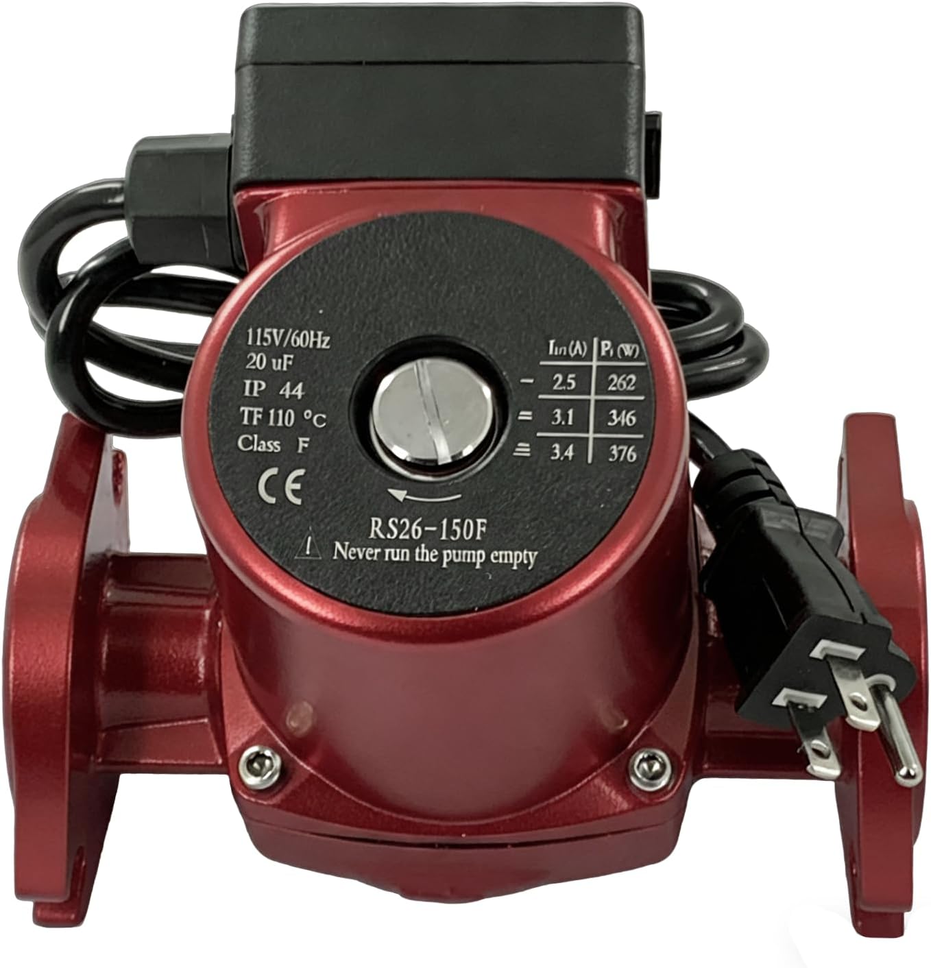 UPS26-150F 115V 1/3 HP 60HZ 3-Speed Hot Water Circulator Pump Compatible with Grundfos for Heating & Cooling Systems Replace 95906630 UPS26150F