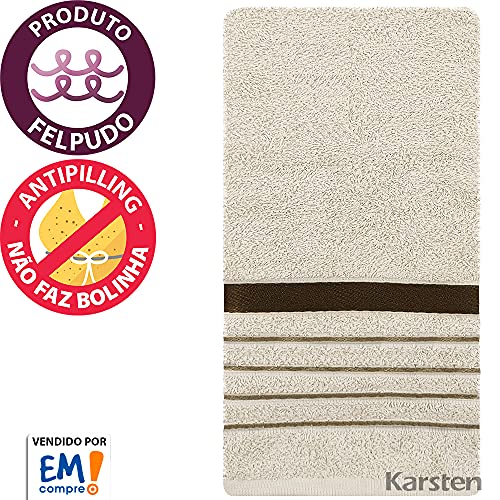 Jogo de Toalhas Karsten 4 Peças Banho e Rosto Algodão Felpuda Otto