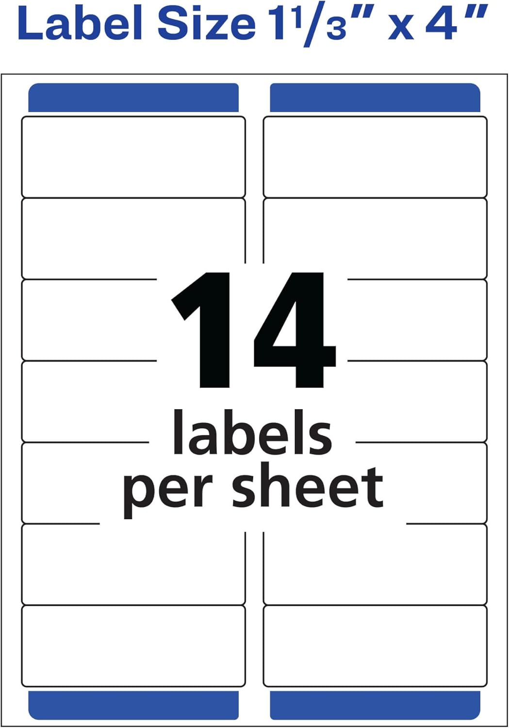 Avery Easy Peel Printable Address Labels with Sure Feed, 1-1/3" x 4", White, 1,400 Blank Mailing Labels for Laser Printers (5162) - Image 5