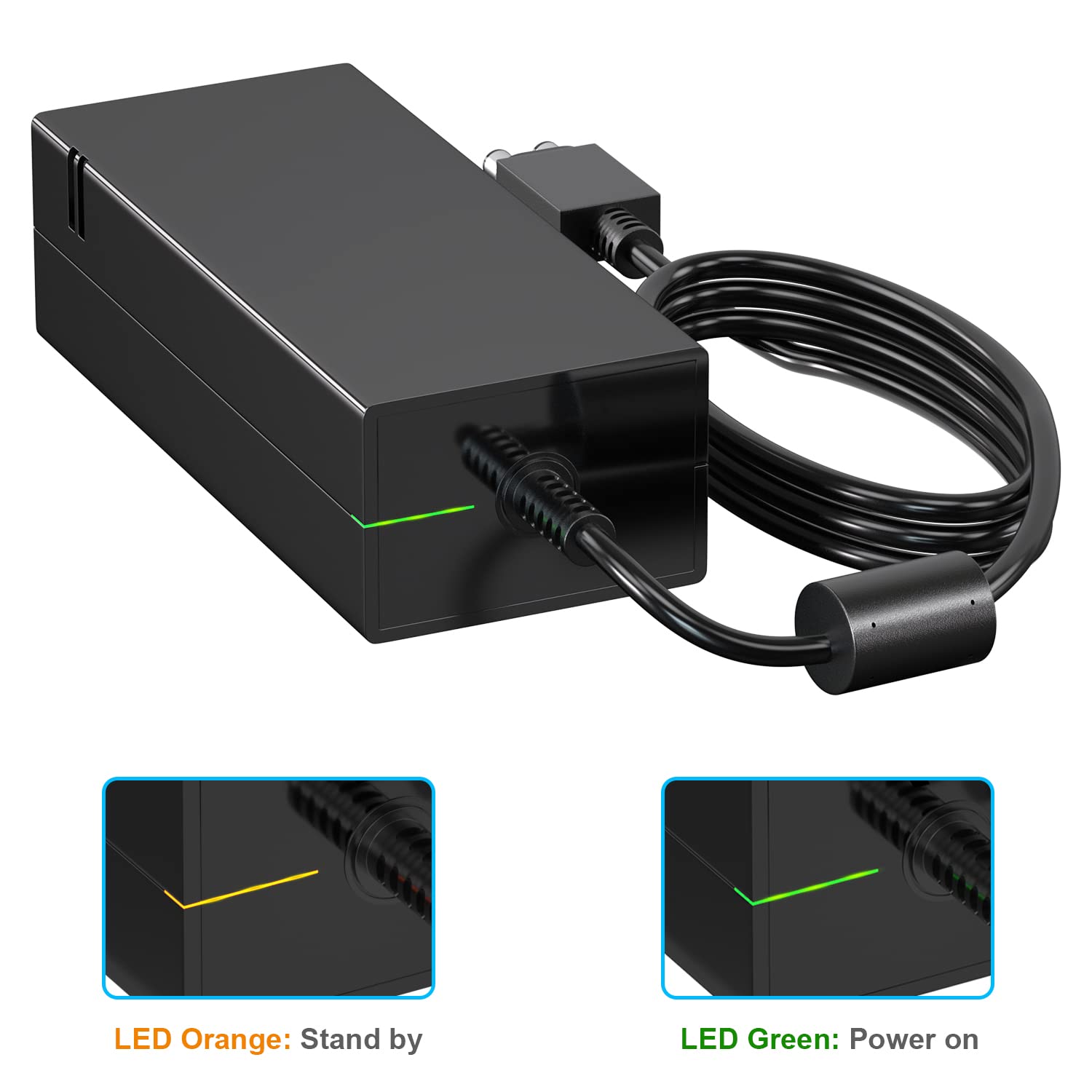 Netzteil Brick for Xbox One, 【Worldwide】 AC Power Ersatz Ladegerät Charger Brick für Xbox One,100-240V Voltage