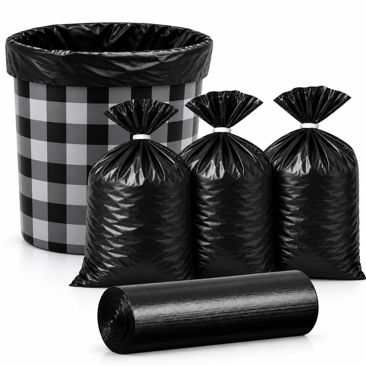 MAQIHAN Garbage Bags - Black Dustbin Liners -8