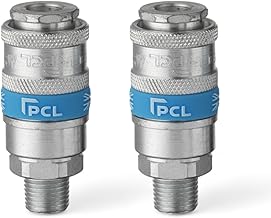 x2 Genuine PCL Air Line Airflow Male Coupling 1/4 BSP Fitting Connector