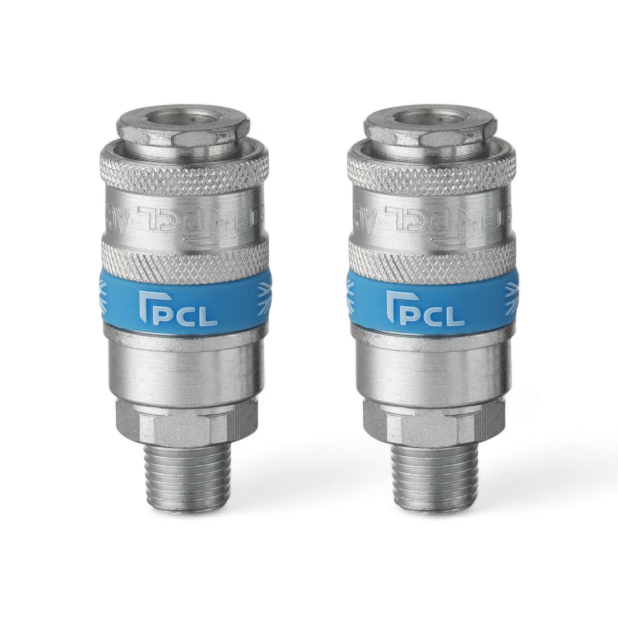 x2 Genuine PCL Air Line Airflow Male Coupling 1/4 BSP Fitting Connector