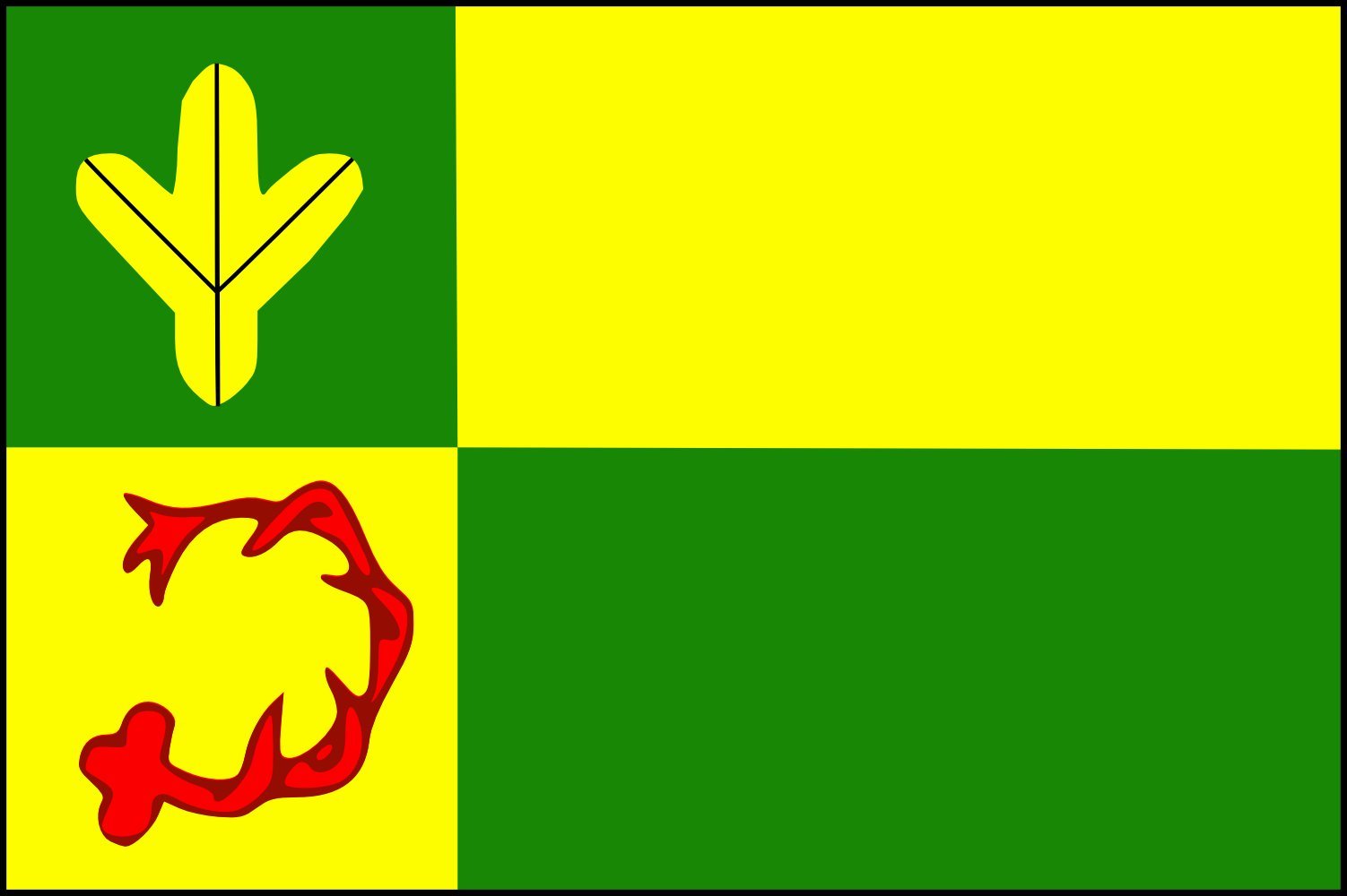 Drapeau Jindrichovice pod Smrkem grand format pour mât extérieur