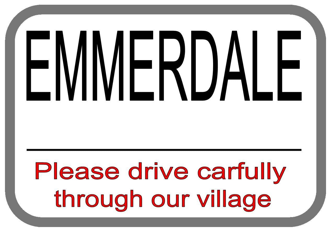 Yelacecca New Metal Street Sign Emmerdale Village Metal Street Sign 8X12 Inches