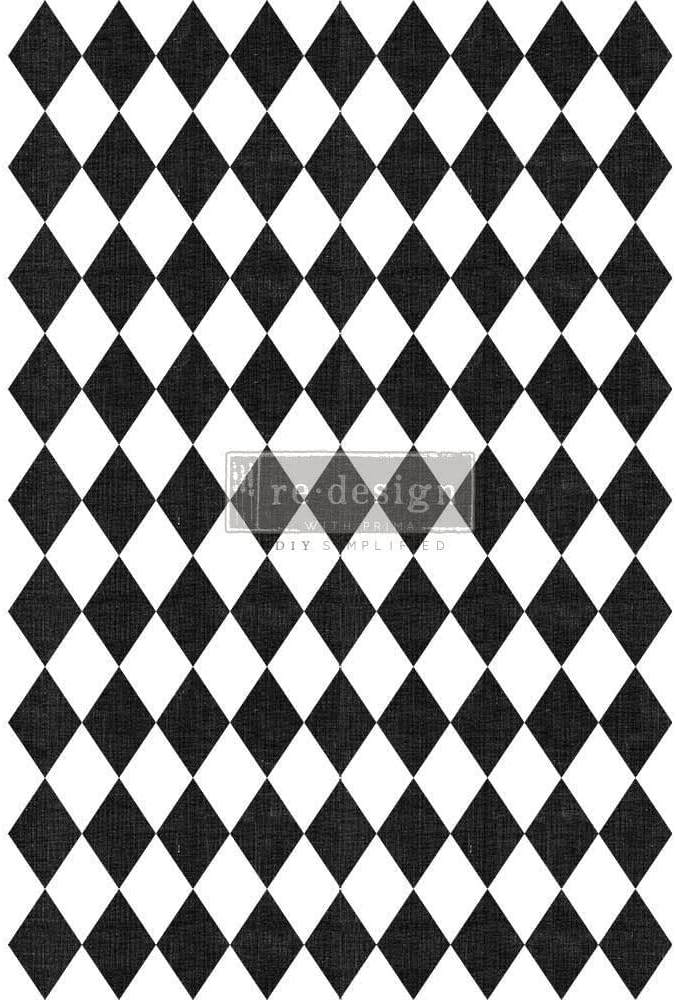 Redesign with Prima Decor Transfers® Harlequin Total Sheet Size 24x35,Cut Into 2 Sheets 655350657208