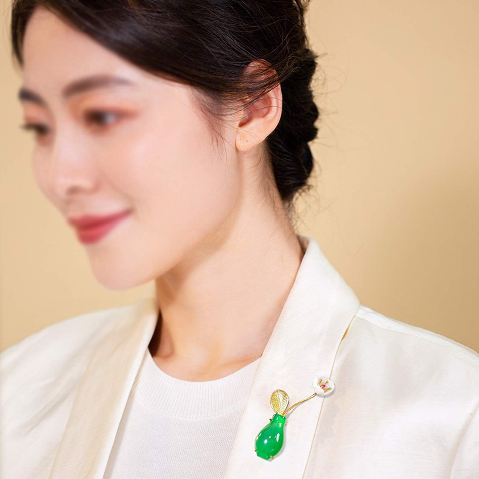 Kobiety Broszka Przypinki Jade Butelka Broszki Retro Temperament Broszka Moda Biżuteria Płaszcz Akcesoria Elegancki styl - dla pań Festiwal Prezent Modne broszki