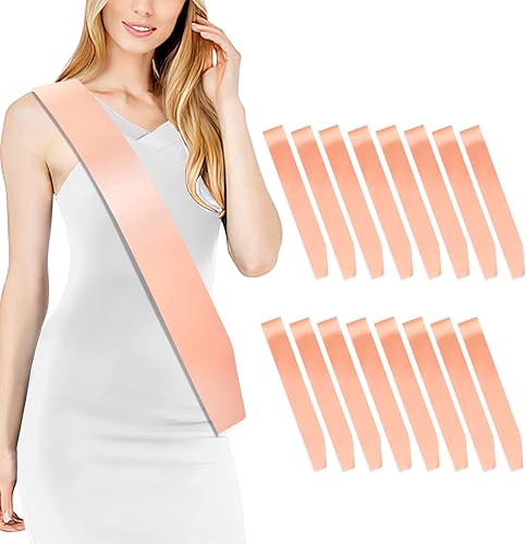 16 bandas de satén  champán, novia futura ser, lisas, fajas de bricolaje para concursos, graduación, despedida de soltera, regreso a casa, boda