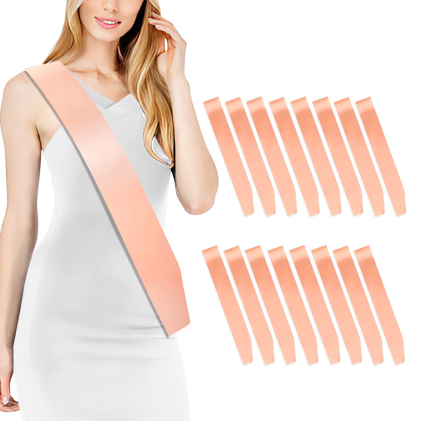 Amazon.com: 16 Pcs Satin Sash - Champagne, Bride To Be, Plain, DIY Sashes  For Pageants, Graduation, Hen Party, Homecoming, Wedding : Tools & Home  Improvement