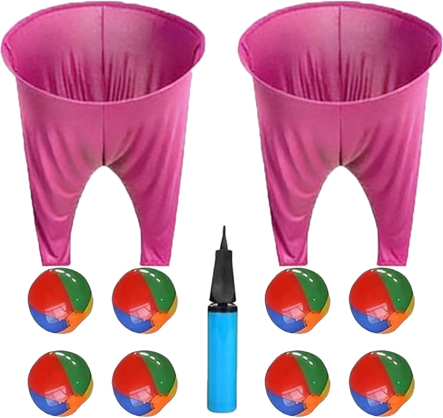 Granny Pants Yard Game, Big Pants Ball Catch Game, Giant Pants Game Inflatable Set with Colorful Pants, Balls & Air Pump for Outdoor Party, Beach, for Adults & Kids