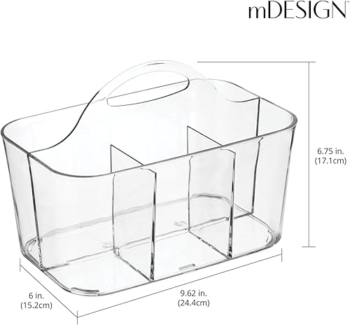 Miniatura 4 de mDesign organizador de plástico para oficina con asa, 2unidades