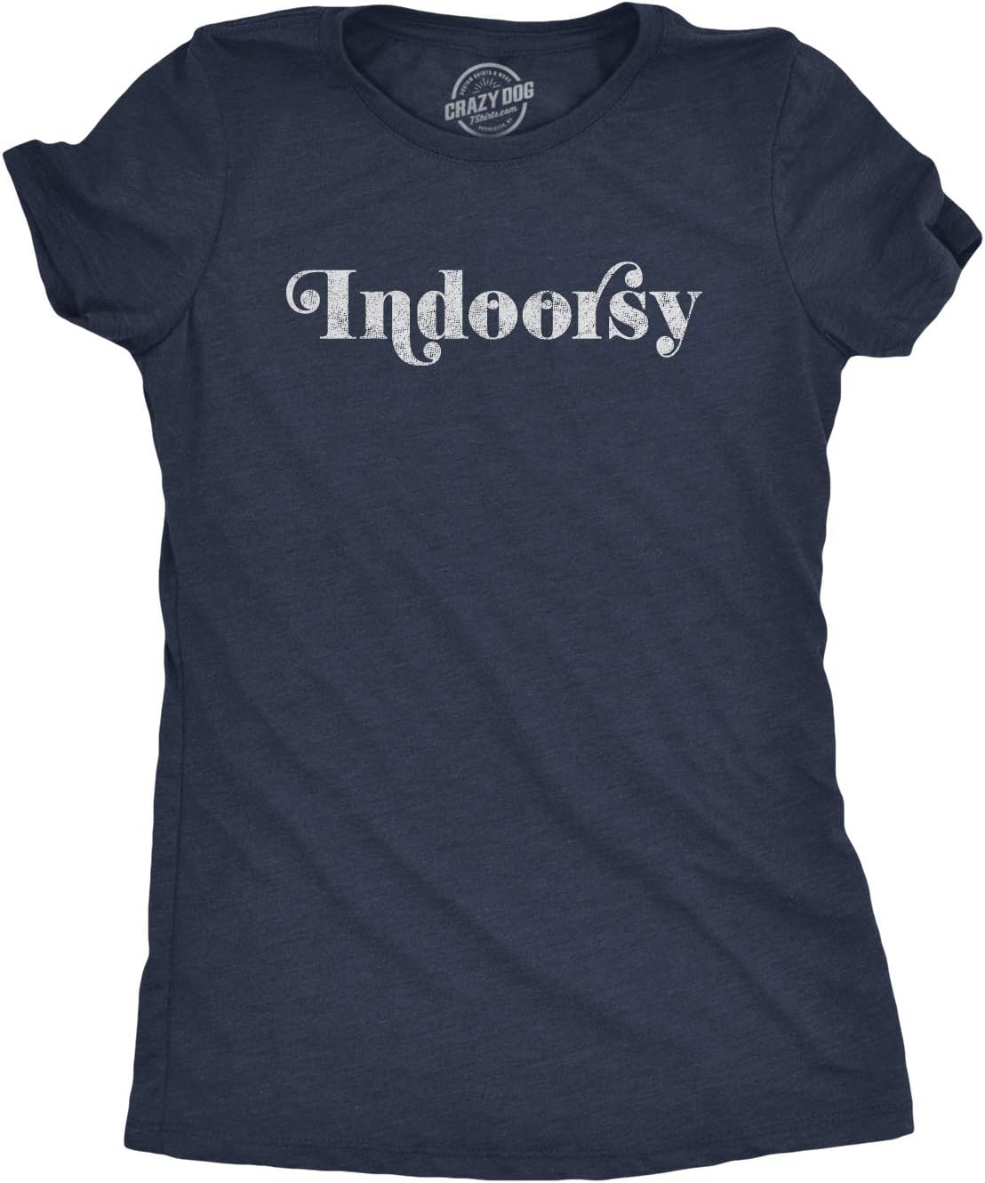 Crazy Dog T-ShirtsWomens Indoorsy Tshirt Funny Introvert Social Distancing Novelty Virus Tee