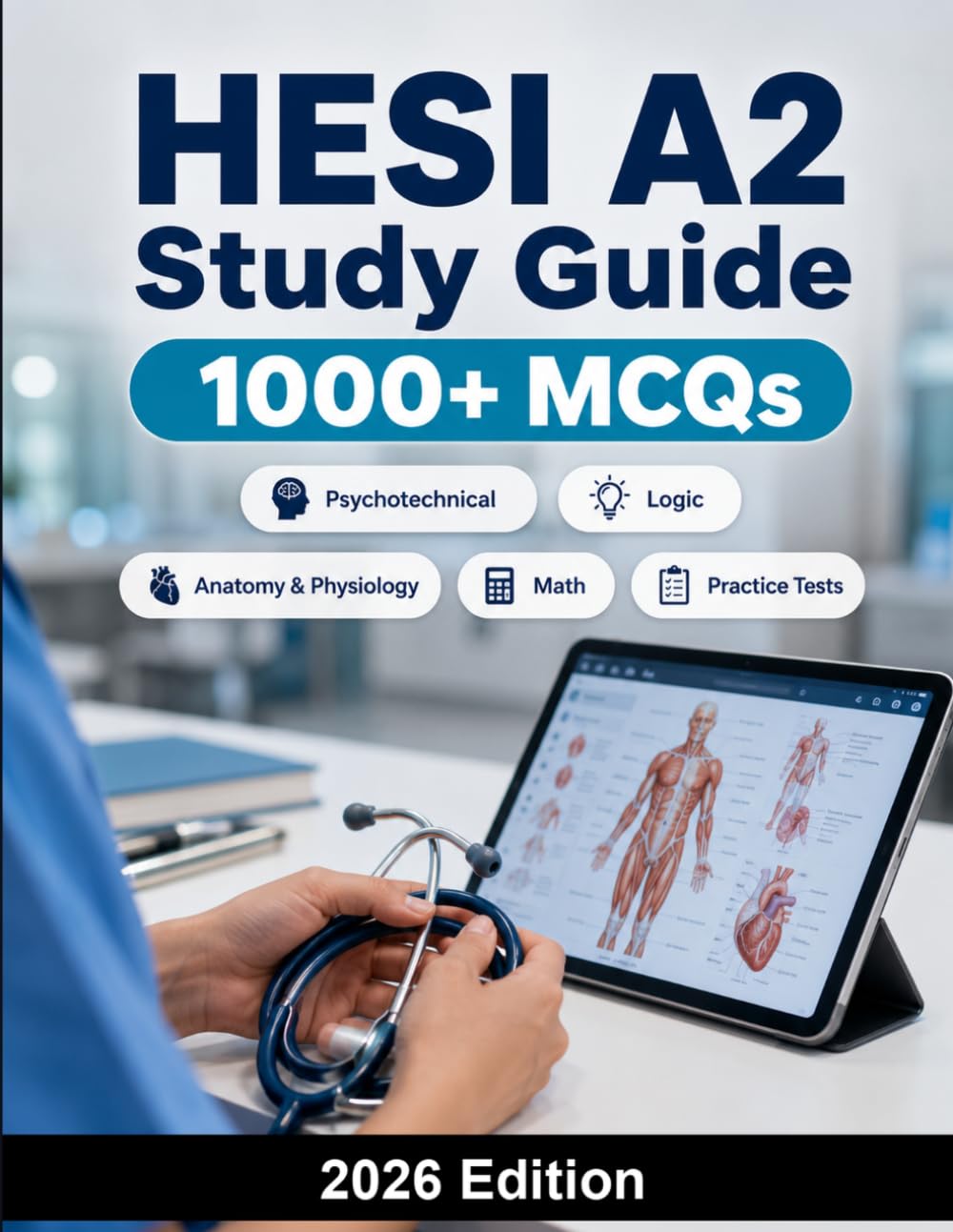 HESI A2 Study Guide: Nursing School Admission : complete preparation for anatomy and physiology, math, reading comprehension, vocabulary, grammar, biology, chemistry and practice tests