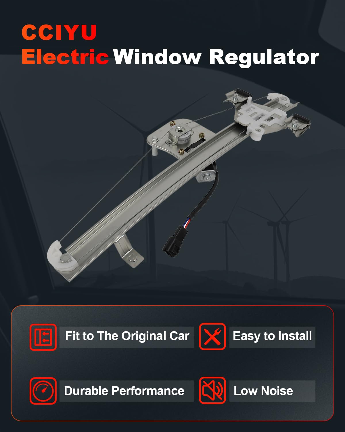 Window Regulator w/ Motor 2007-2013 Chevy Silverado 1500 Rear RH Passenger Side image 5