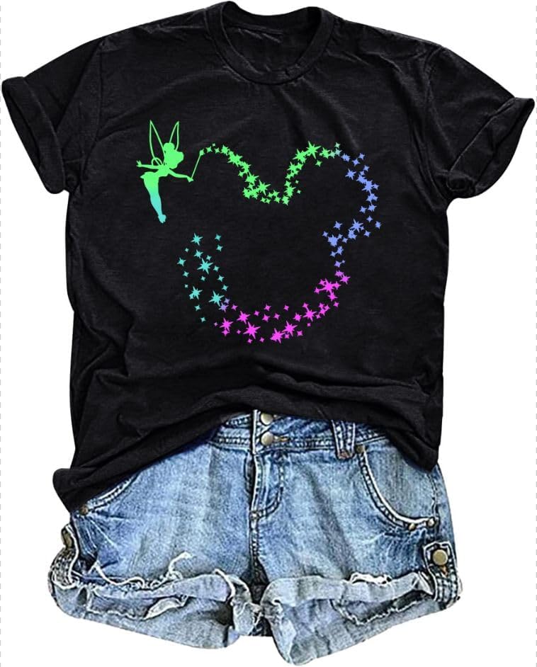 Women Magical Shirts Cute Graphic Tshirts Funny Vacation Holiday Short Sleeve Casual Tee Top