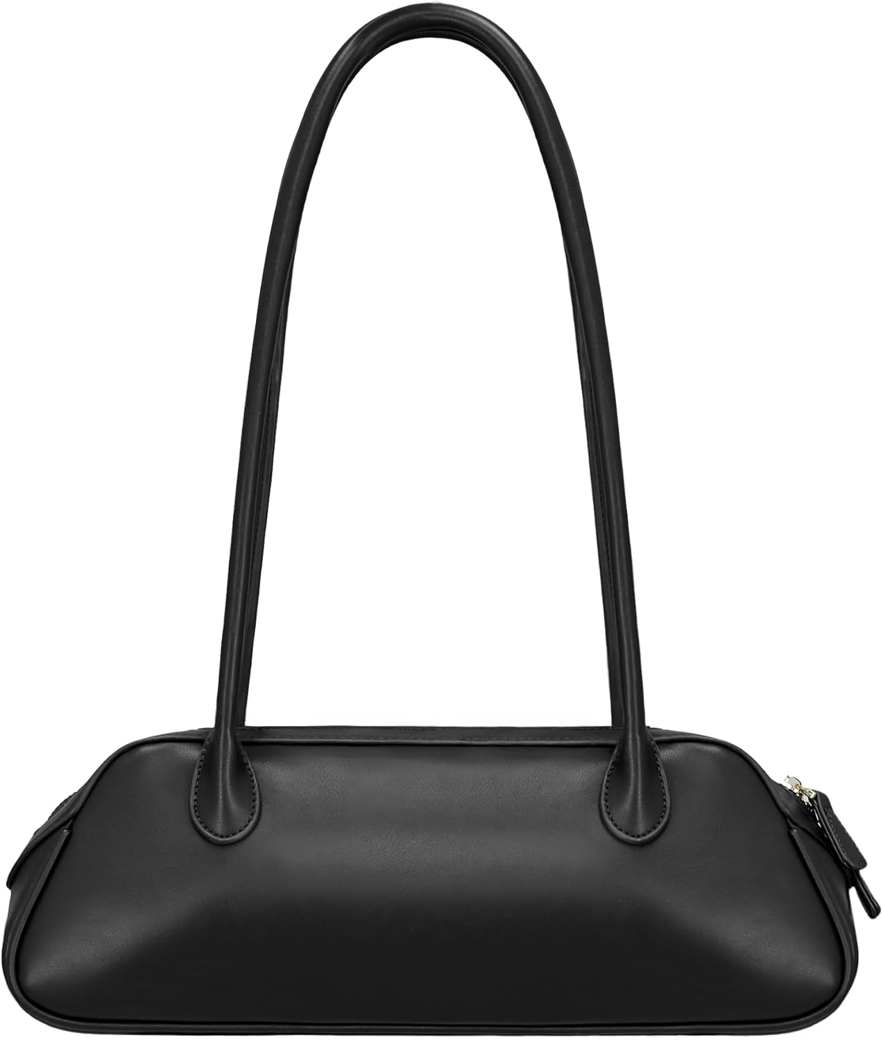 Trendy Swing Zip Shoulder Bag Women Vegan Leather Small Purse Mini Vintage Hobo Handbag for Work Daily Use