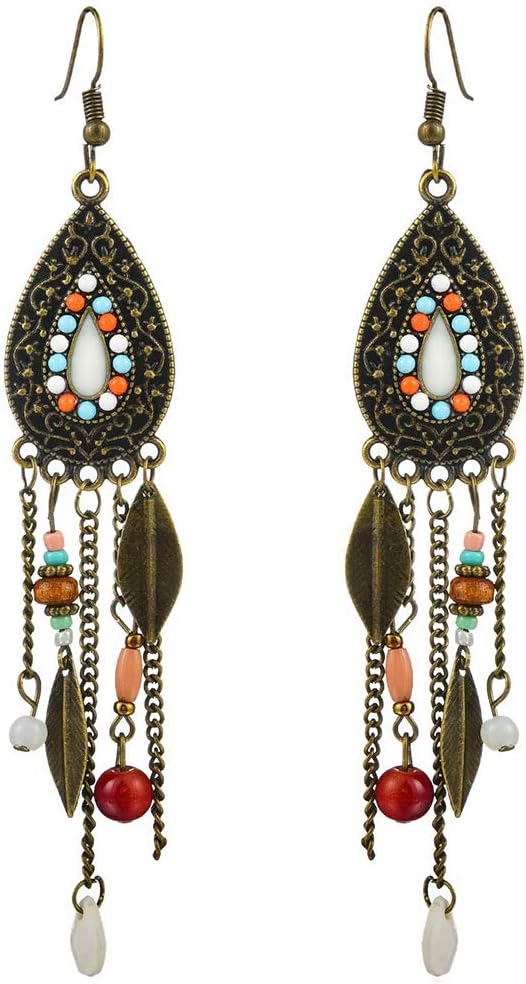 Yellow Chimes Vintage Ethnic Fusion Tassel Earring for Women & Girls