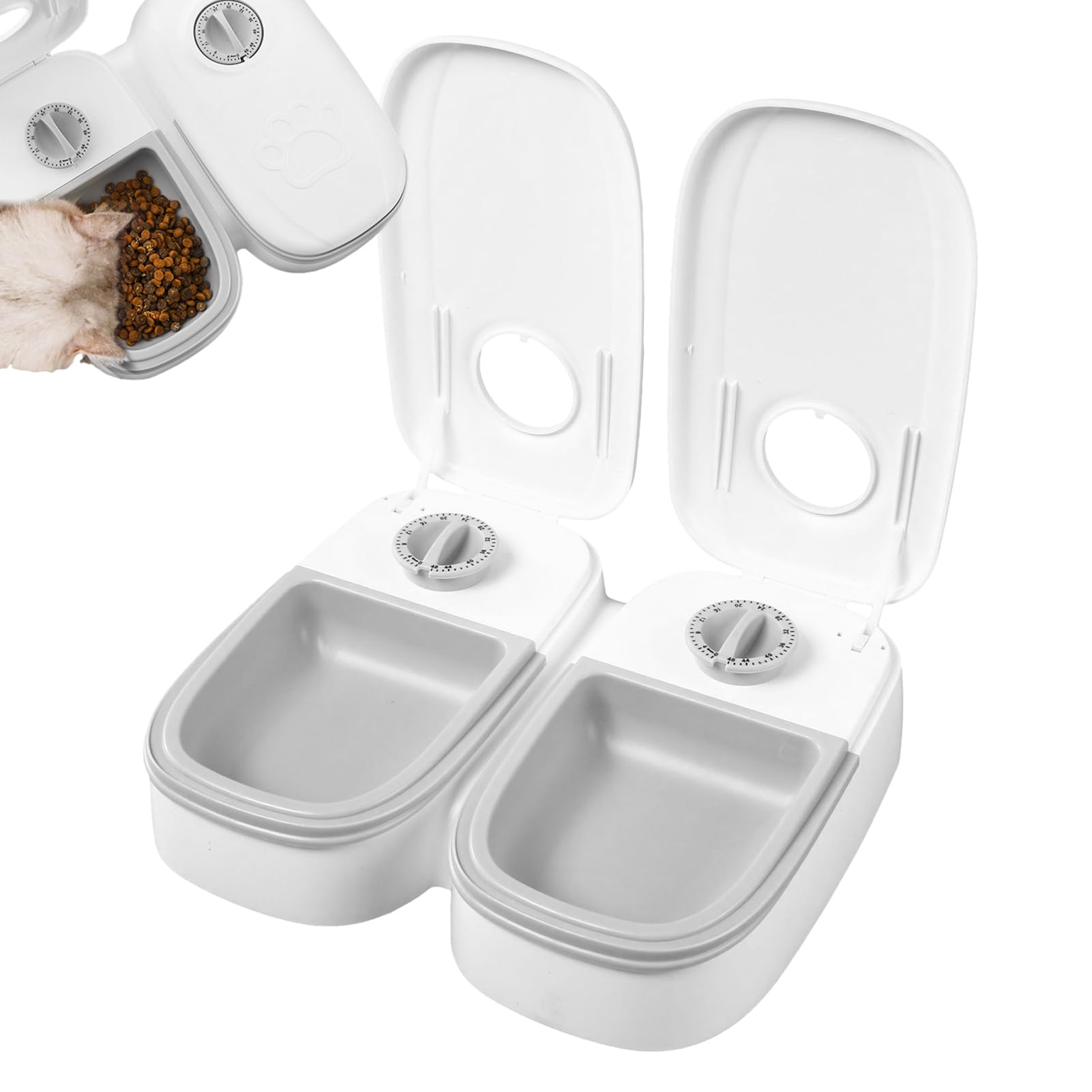 Mangeoire automatique amovible pour chien et chaton avec gamelle anti-glisse