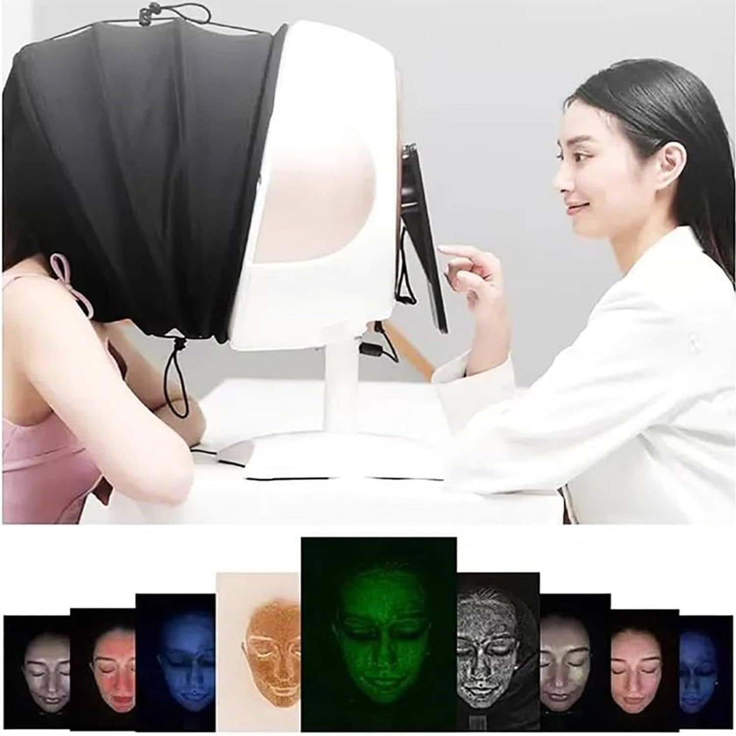 Analyseur de Diagnostic de la Peau du Visage, analyseur de détecteur de Peau, 13,3/21,5 Pouces, 38 Millions de Pixels, détecteur de Peau Intelligent 3D