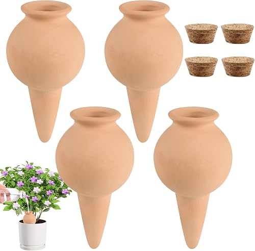 4pcs Arrosage Terre Cuite 100ml EXLECO