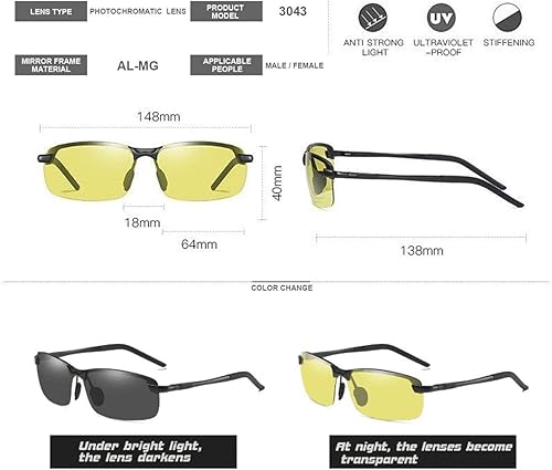 Miniatura 4 de YIMI Gafas de sol deportivas polarizadas fotocromáticas para hombre, mujer, ciclismo, pesca, conducción, protección UV400, lentes antirreflejos