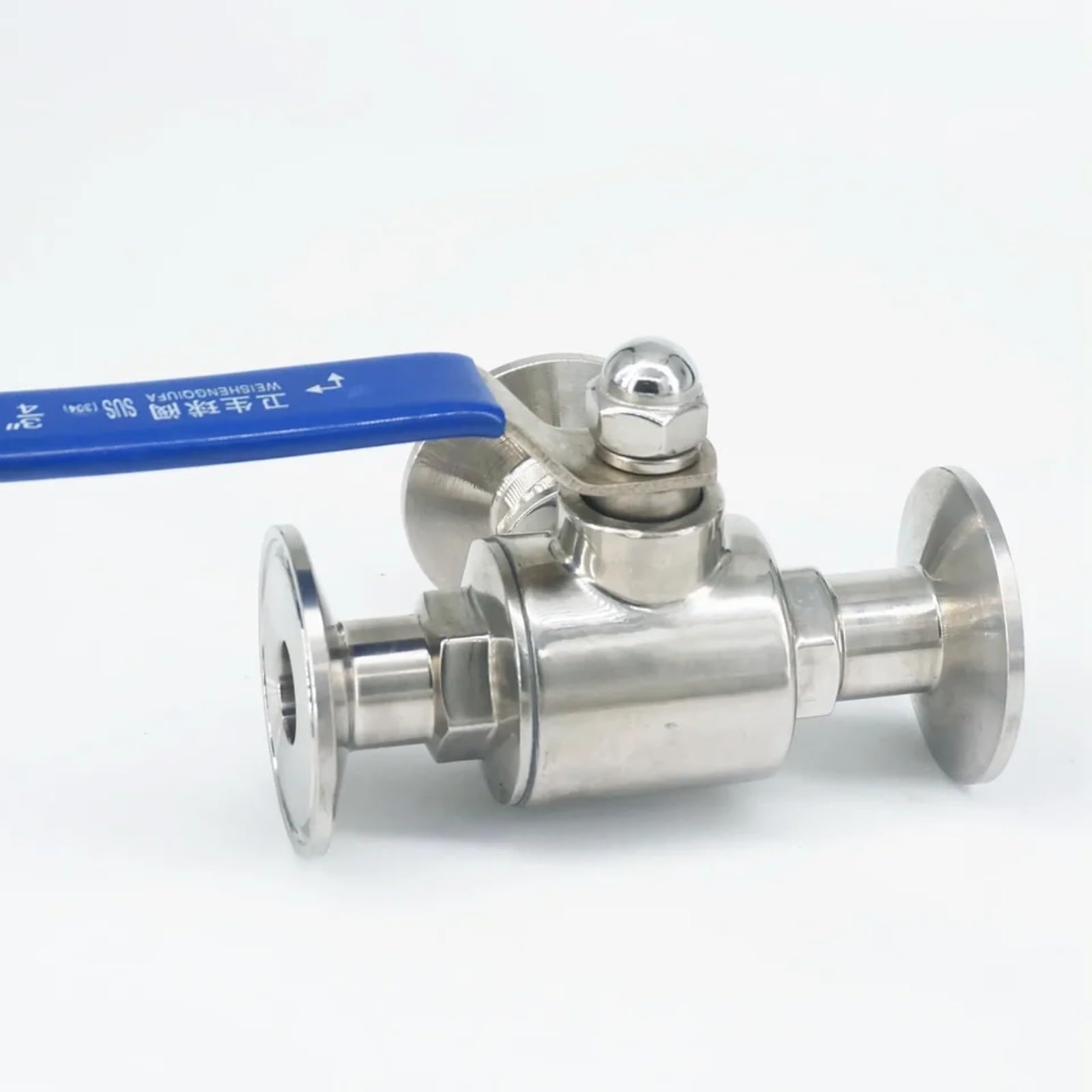 1 pcs Vanne à bille trois voies Tri-Clamp Passage-T Acier inoxydable 304(T Port)