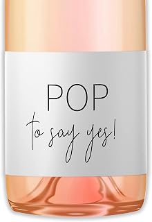 Pop to say Yes, Bridesmaids Mini Champagne Labels ● Set of 10 ● Bridesmaid Proposal, Will You Be My Maid of Honor, Bridal Party Ask, Groomsman Bridesmaid Gifts Wine Label Stickers M200-YES-10
