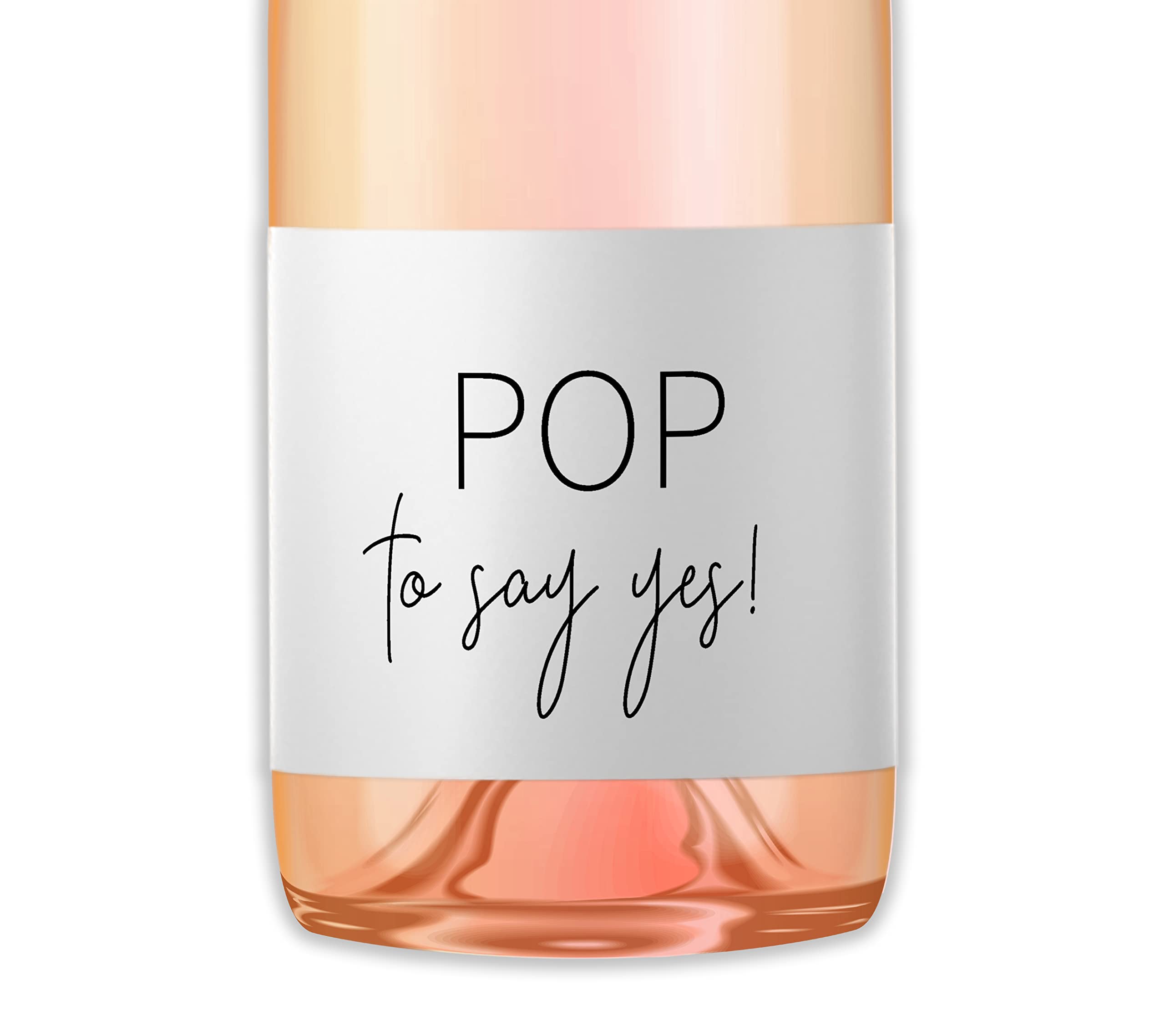 Pop to say Yes, Bridesmaids Mini Champagne Labels ● Set of 10 ● Bridesmaid Proposal, Will You Be My Maid of Honor, Bridal Party Ask, Groomsman