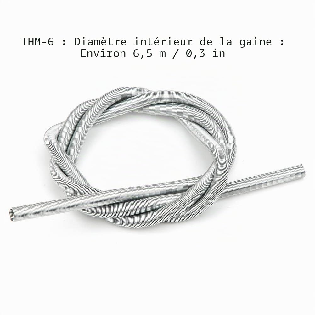 Tuyau à ressort 5 m, gaine en fil d'acier, souple, protège contre les limailles de fer à haute température (THM6)
