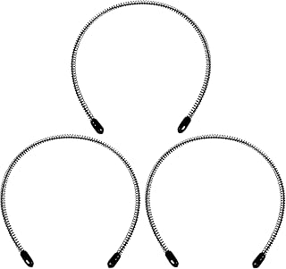 Mens Metal Headband, Unisex Black Headbands for Women, Hair Bands for Women's Hair, Adjustable Metal Headband For Outdoor Sports And Daily Wear. (3 Pcs)