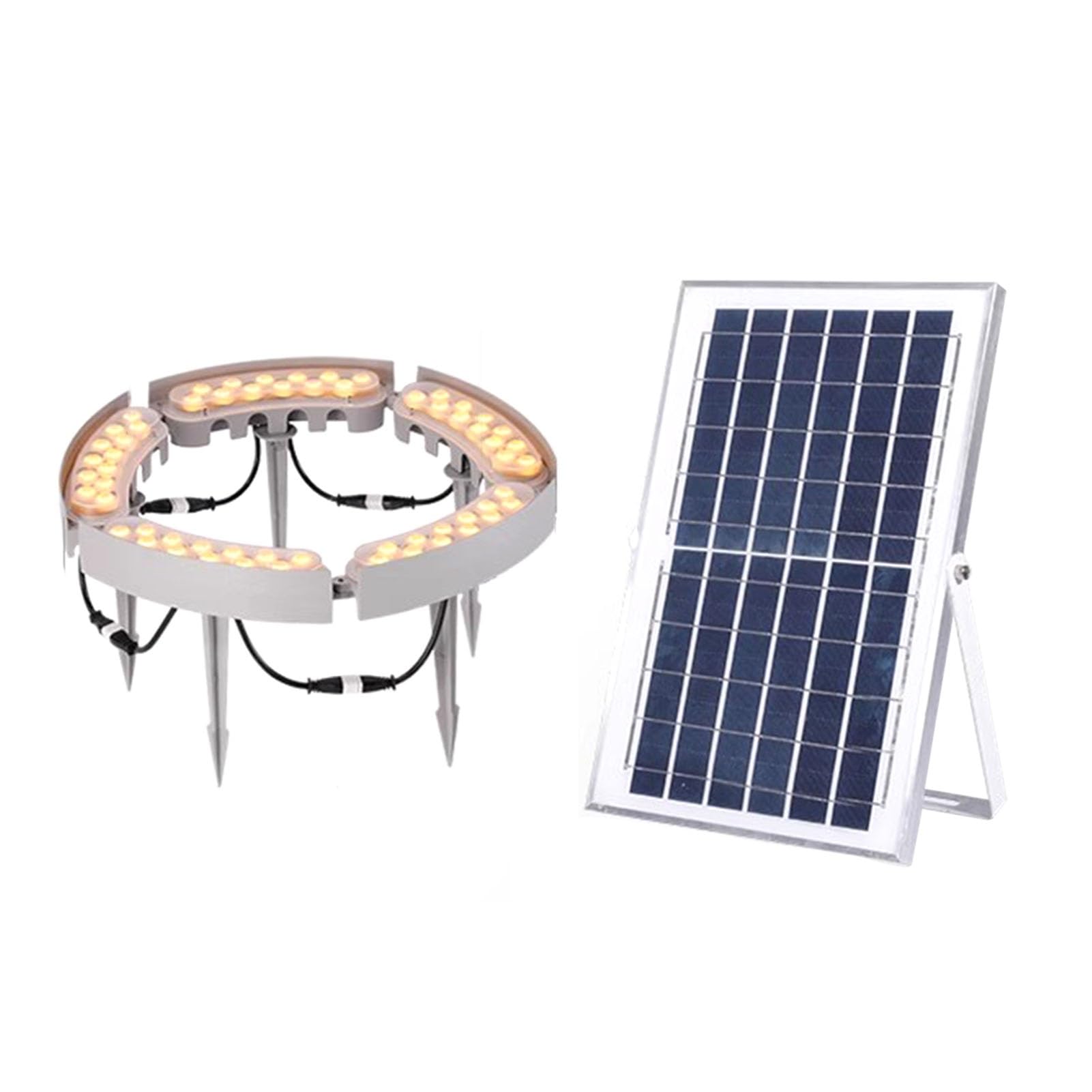 Luce per alberi ad anello per esterni, illuminazione paesaggistica a energia solare, per giardino con alberi(5 SETS)