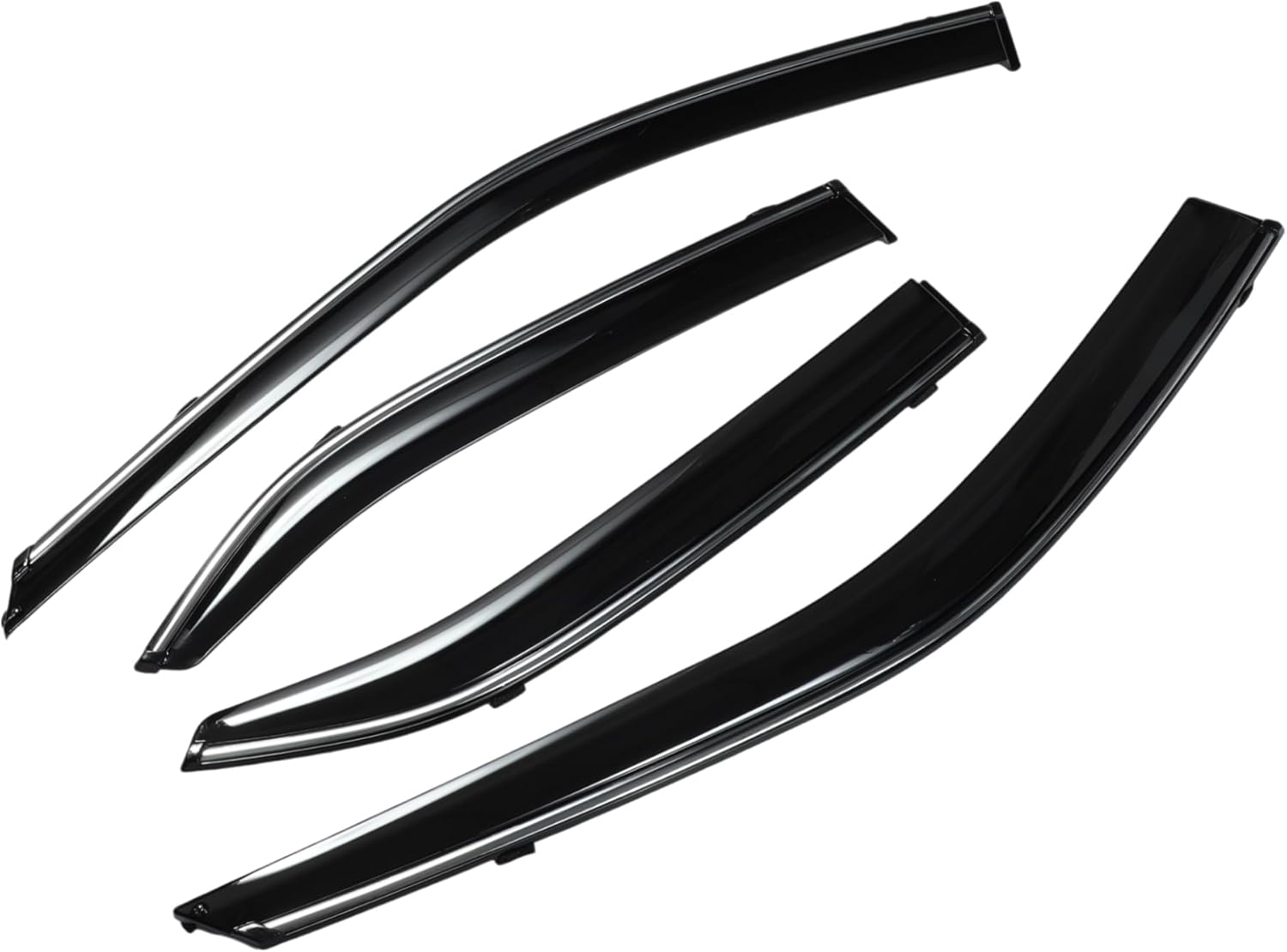 Window Deflectors for Mitsubishi Lancer 2008-2017 Vent Visors Rain Guards Reinforced Acrylic 4 Pcs
