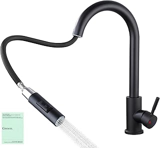 Grifo Cocina Extraible,Grifos Cocina Fregadero,Grifería de Fregadero Giratorio a 360​° con Caño Giratorio y Ducha Extraíble, para Agua Caliete y Fría,Núcleo de Espuma Extraíble