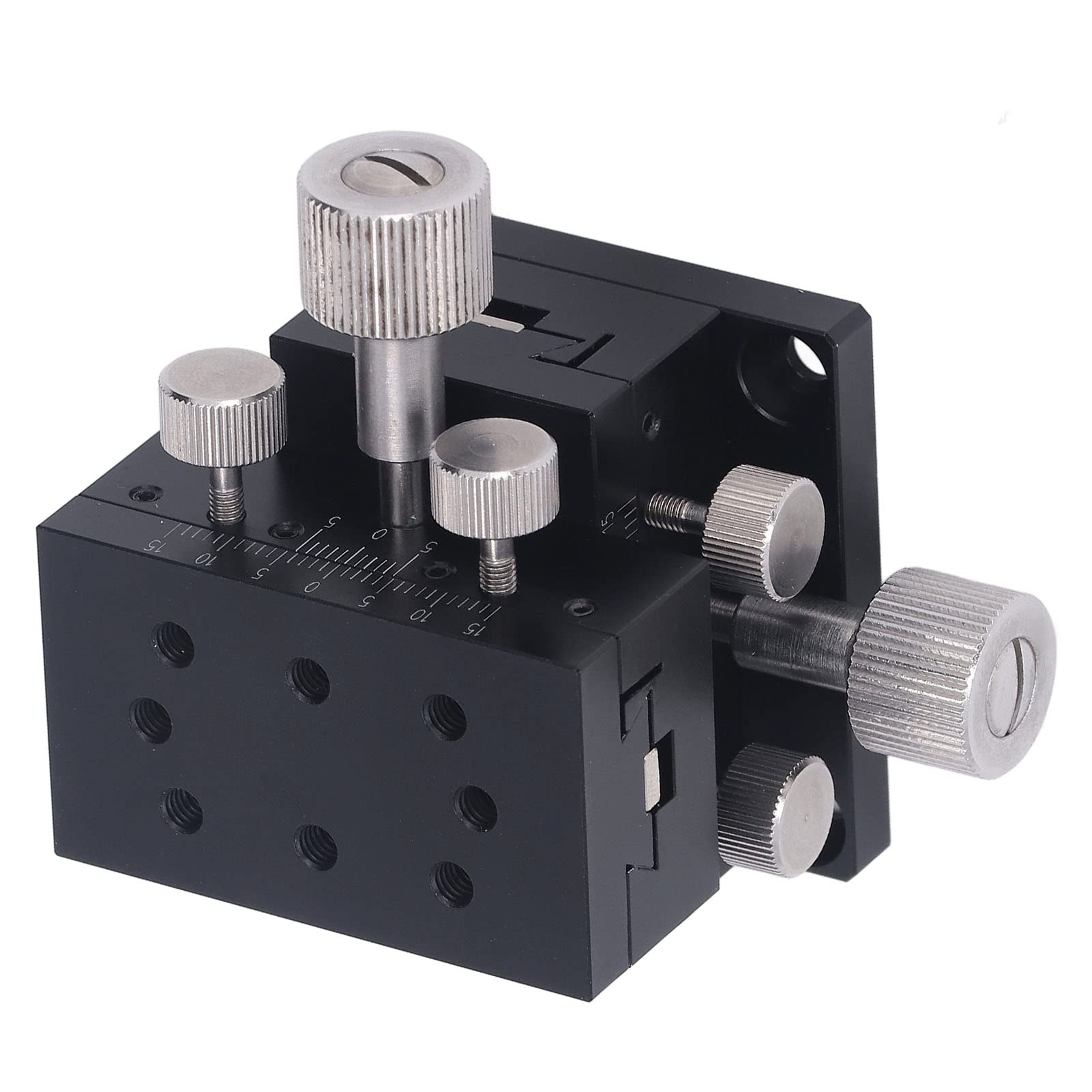 FTVOGUE Etapa Lineal XY Mesa Deslizante Precisa Manual Etapa Lineal de Aleación de Aluminio 50x30 Mm 2x1,2 Pulgadas con Escala para Microscopio Equipo de Medición de Instrumentos ópticos (50X30mm)
