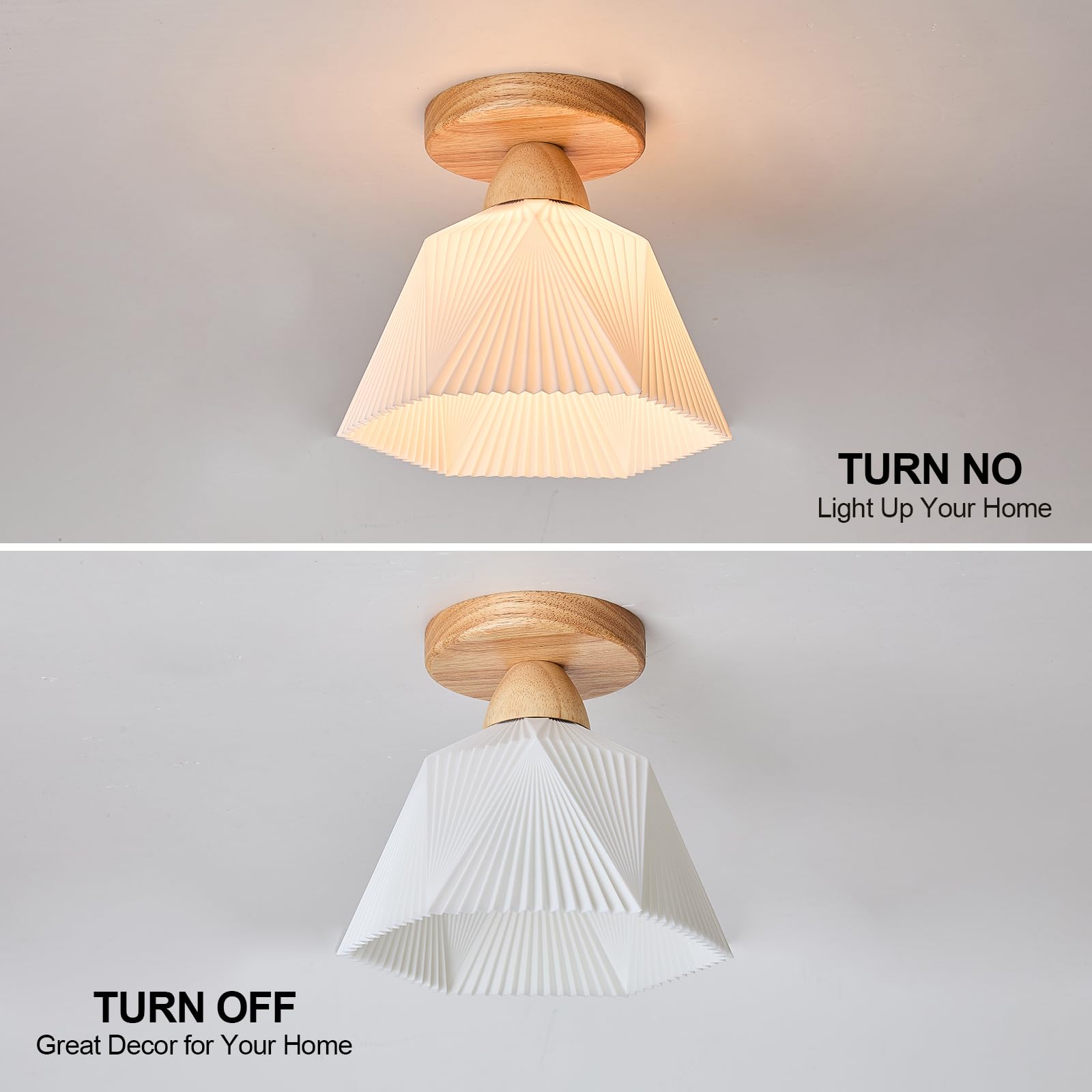 Dellemade Pack of 2 Chandelier, Flush Mount Ceiling Light, White Shade Light Fixture - Image 4