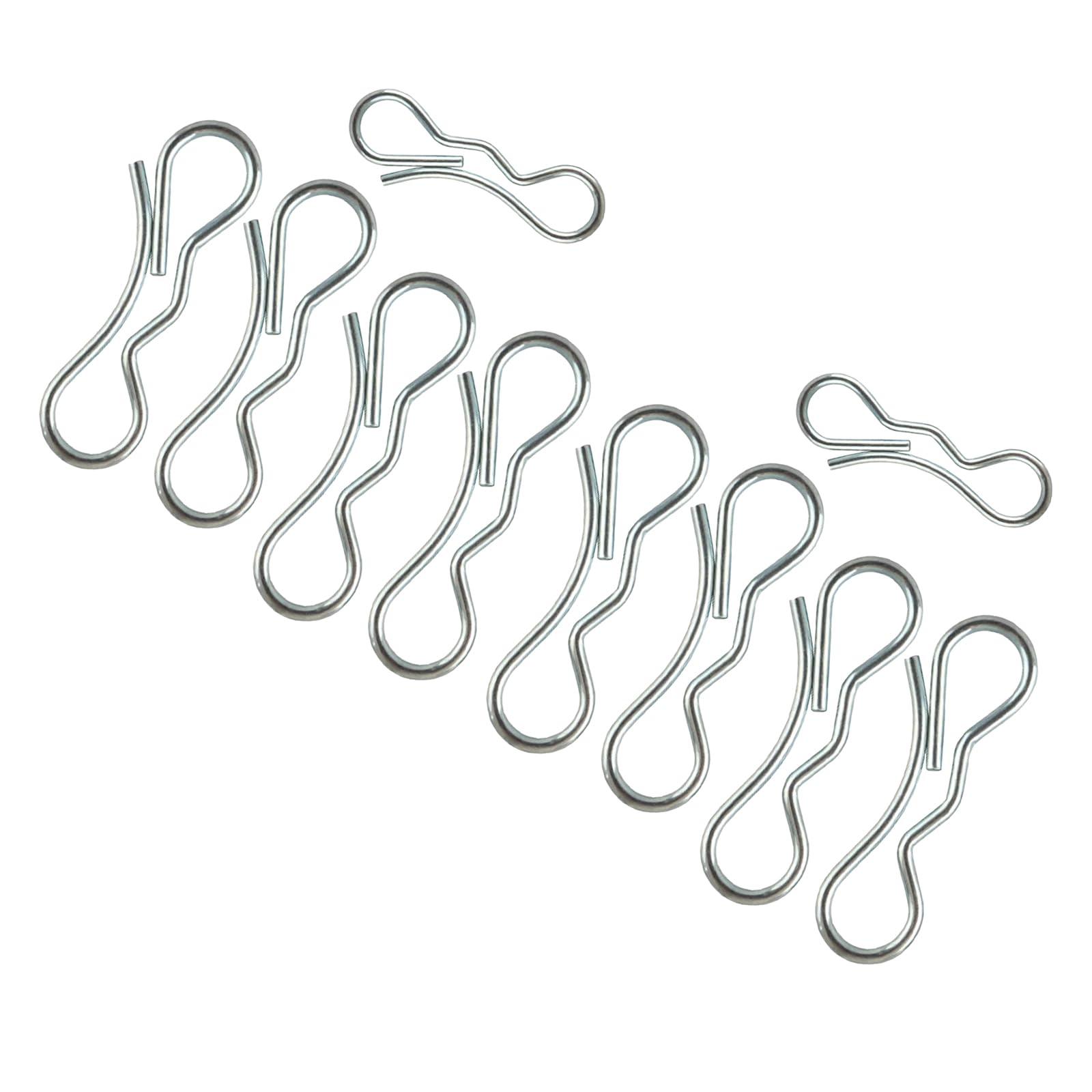 Deck Hardware Pin Set for Deck Clip Replacement, 10 Piece Two Size Retaining Clip Assortment with Cotter Pins 194208 194209 Use Hanger Pin Repair Hardware Retaining Assortment Tractor Pins