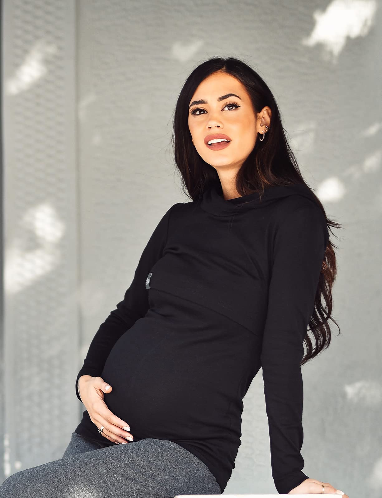 MijaCulture Neli M007 - Maglione per allattamento 2 in 1