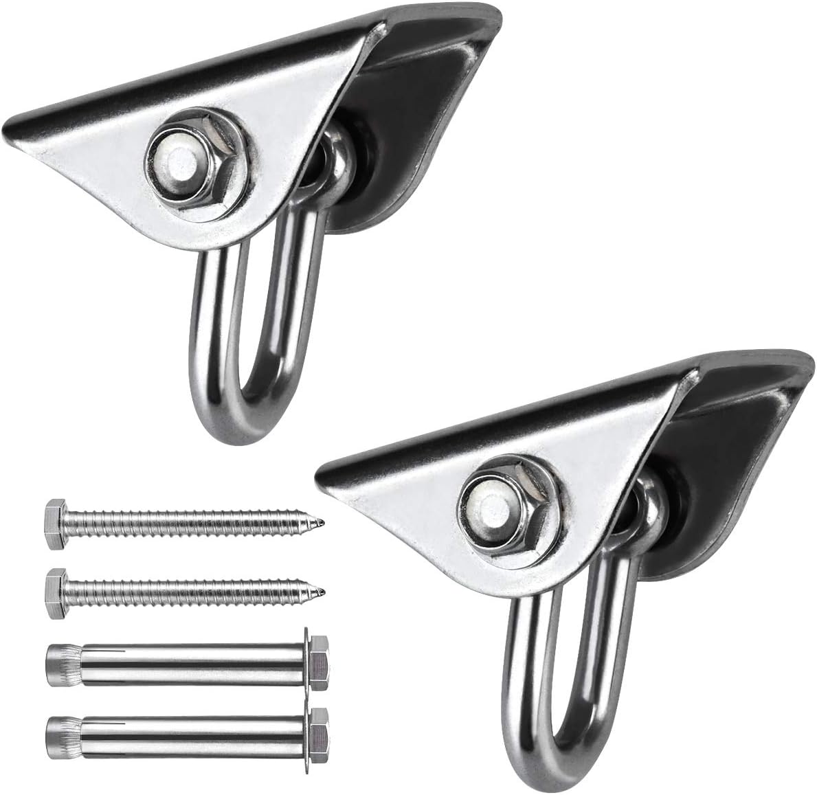 Enenes Heavy Duty Swing Hangers Hooks, 2PCS Stainless Steel 180°Swivel