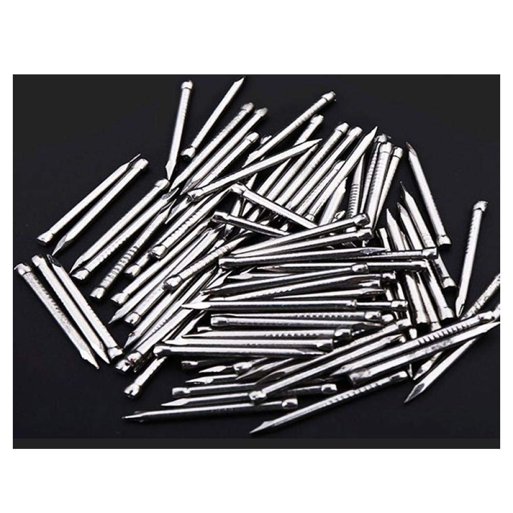 Clavo de Hierro 100 Clavos sin Cabeza de Acero Puro. Clavos de Acero Especiales(2.5 Cm Long)