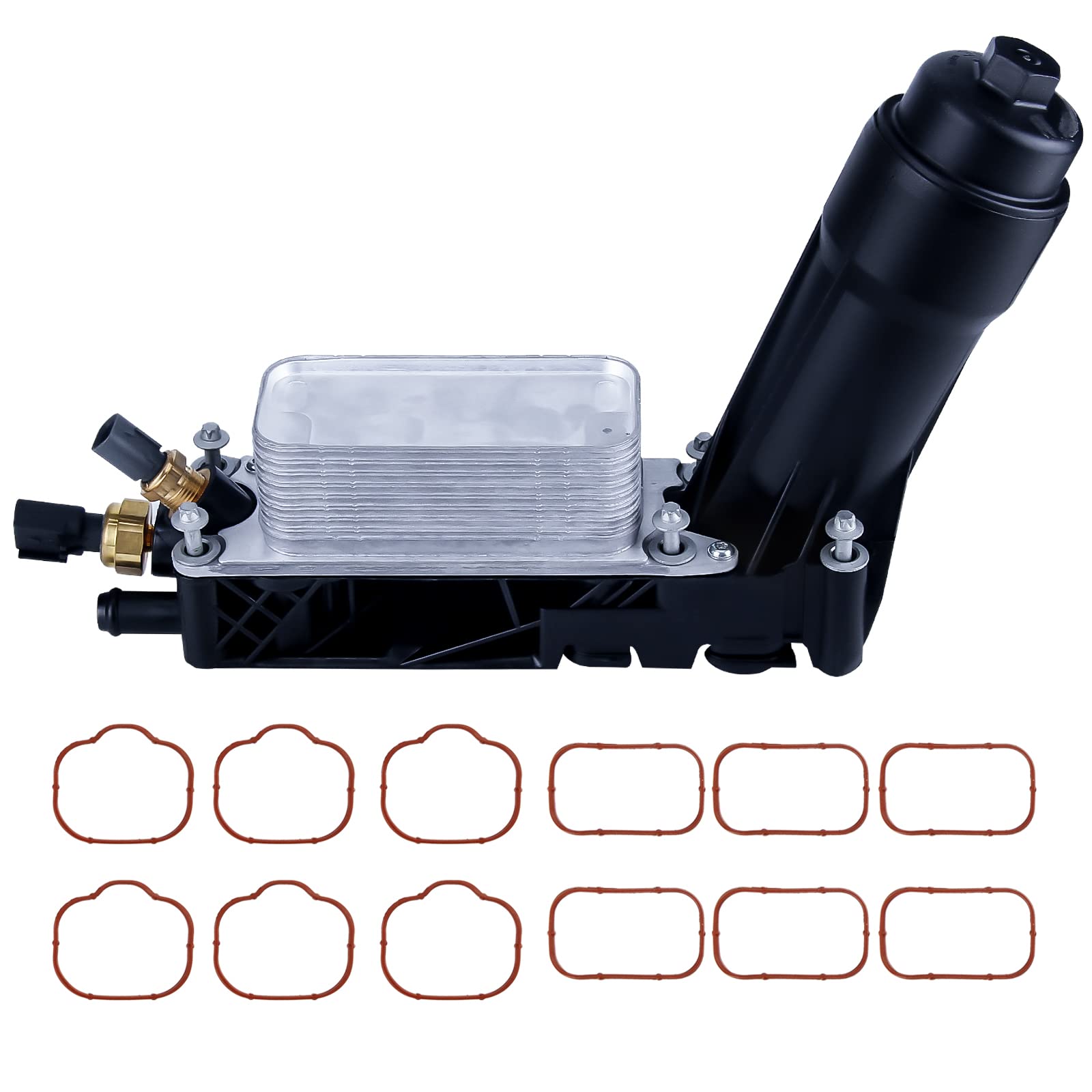 Buy Engine Oil Cooler And Filter Housing Adapter Kit EONLION Sensor Kit