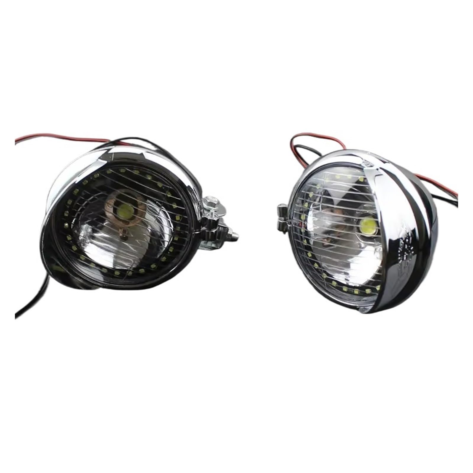 Fari LED Anteriori Fendinebbia Cromati 12V per Moto - Coppia Faretti